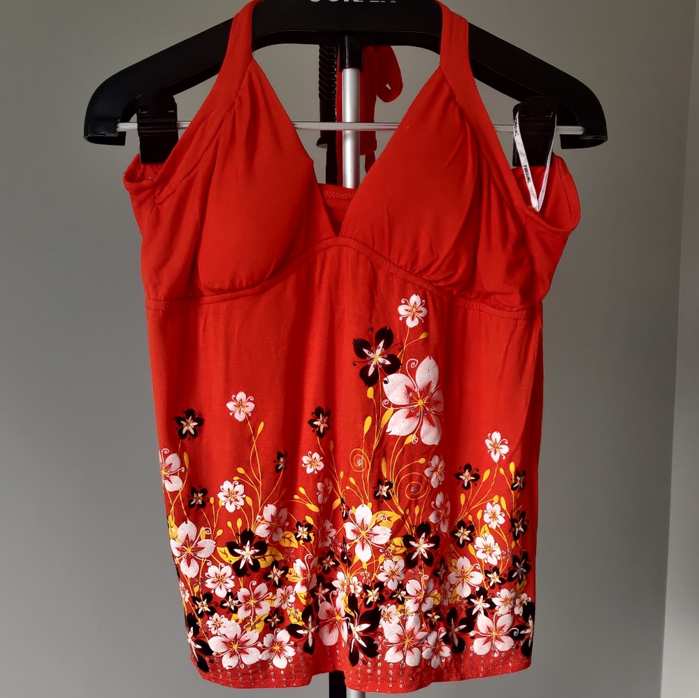 Orange halter top